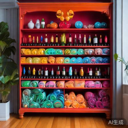 亮色点缀，红酒柜添活力