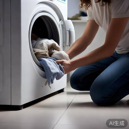 洗衣机底部卡物处理步骤