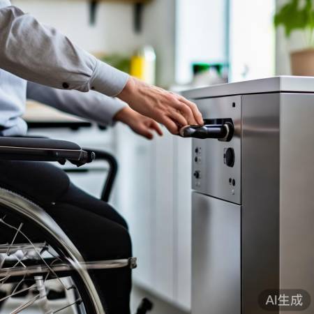 检测无障碍消毒柜，亲测门把开关