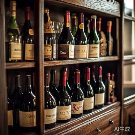 酒柜层次设计，艺术与实用并存。