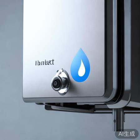 壁挂炉水滴标识，侧背可见。