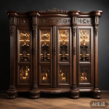 欧式九扇门红酒柜,典雅高贵