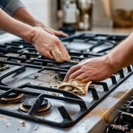 清洁燃气灶，除污焕新。