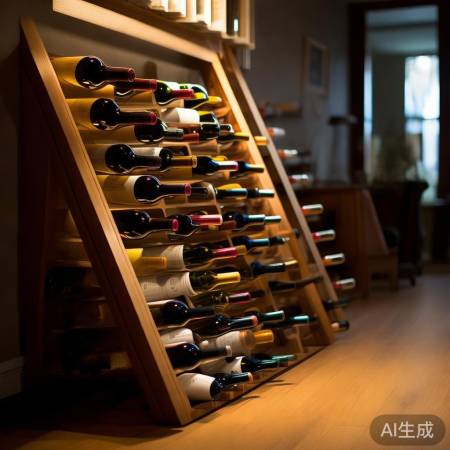 斜放酒柜：节省空间，展示更多酒