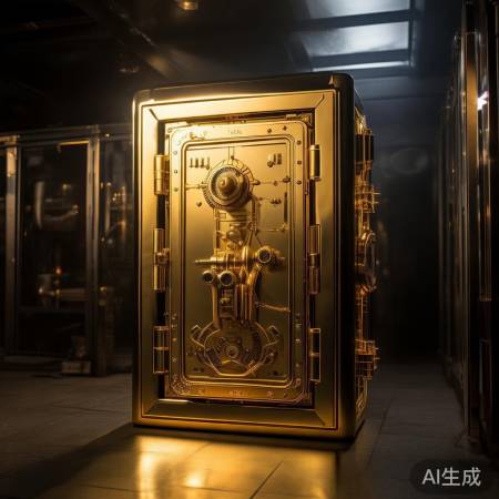 金色保险柜昂贵易损，慎砸！