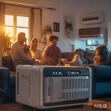 空调安装成功,检查制冷与噪音。