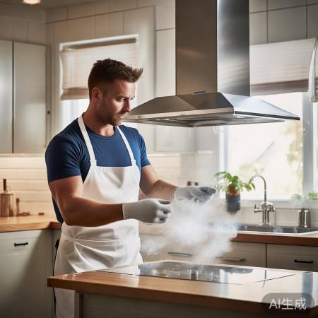 油烟机拆洗完成,测试吸力!