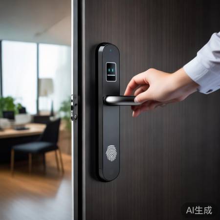 喜来登指纹锁，设置新指纹。