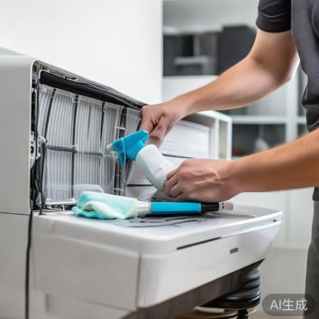 空调清洗,健康生活,简单三步。