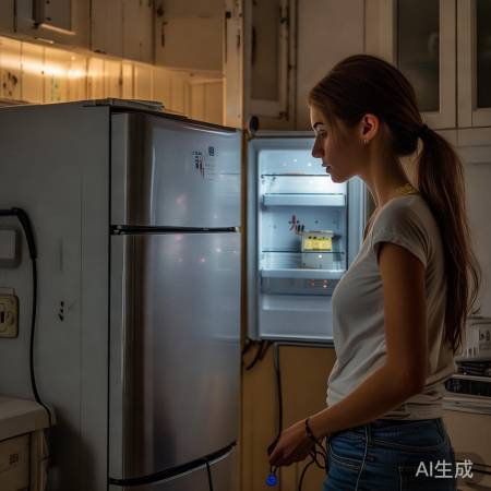 冰箱灯电压不稳定，插座检查换新