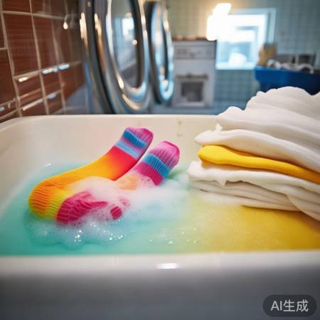 袜子易染色，需分色清洗