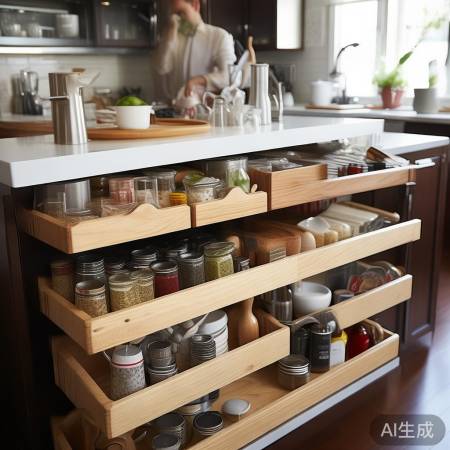 厨房神器:燃气灶下置物架,高效