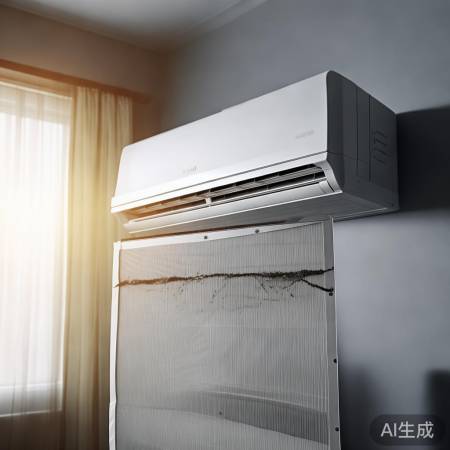 空调过滤网不净,通风受阻。