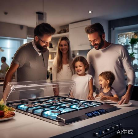 智能燃气灶，安全节能，家庭必备