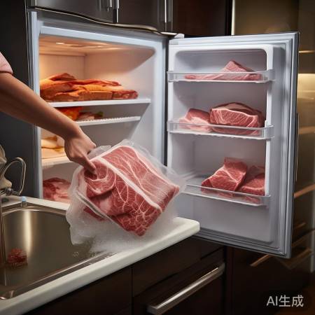 解冻鲜肉短时间内食用安全，尽快