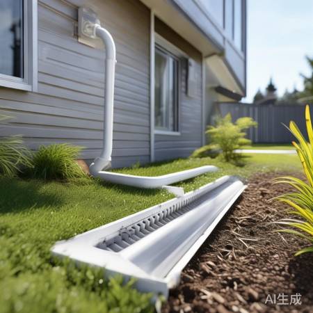 室外冷凝水管，排水良好，空间整