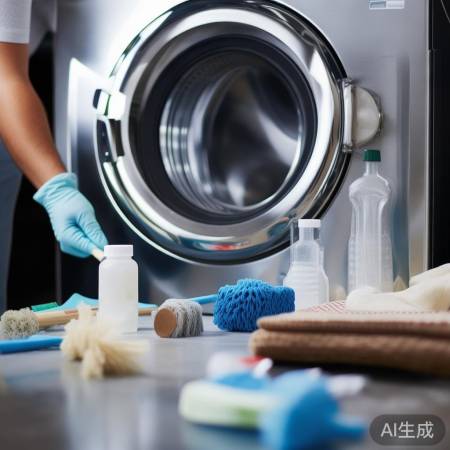 清洗洗衣机，工具全备，洁净如新