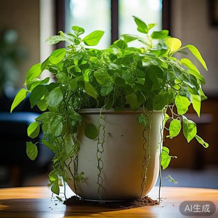 绿植净化空气，生机盎然客厅。