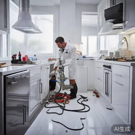 安装油烟灶前，先查燃气管道，通