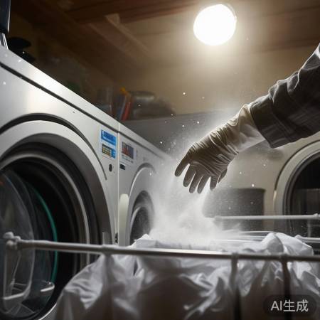 取粉笔后速取衣物,防染损。