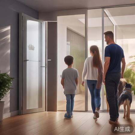 华为智能锁，人脸识别，安全便捷