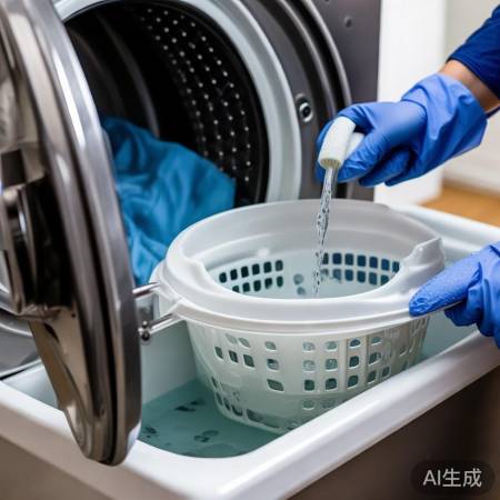 清洗甩桶，保持洗衣机洁净