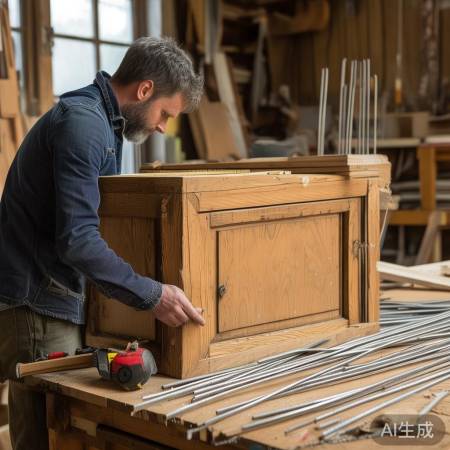 检查柜子承重，加固或更换板材。