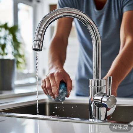 清洁水龙头，除垢保流畅。