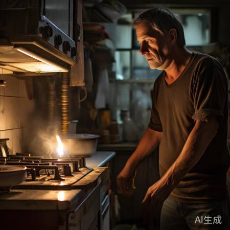 燃气压力低，检查表管防堵塞漏气