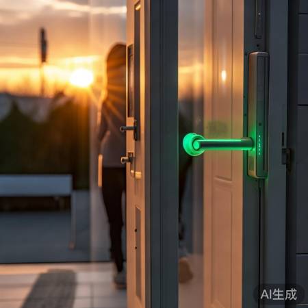 测试回锁，出门自动锁门，设置成