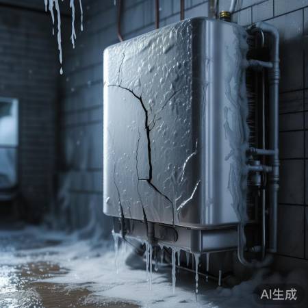 壁挂炉冻裂因结冰膨胀，防冻关键