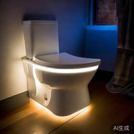 “健牌智能马桶，夜灯照亮夜晚”