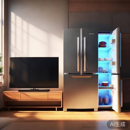 “电视冰箱巧搭配，美观实用两不