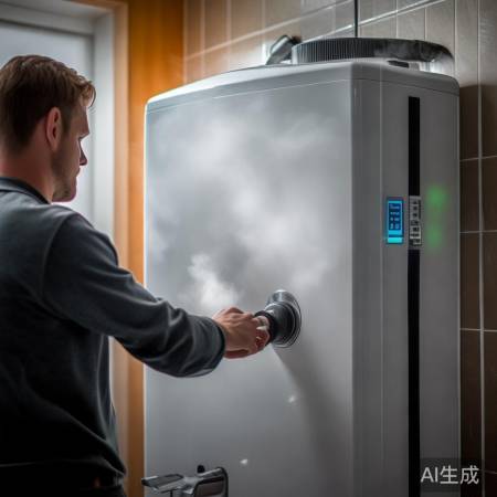 测试热水器，确保无误，大功告成