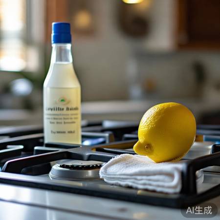 白醋柠檬去污杀菌，灶盖清洁利器