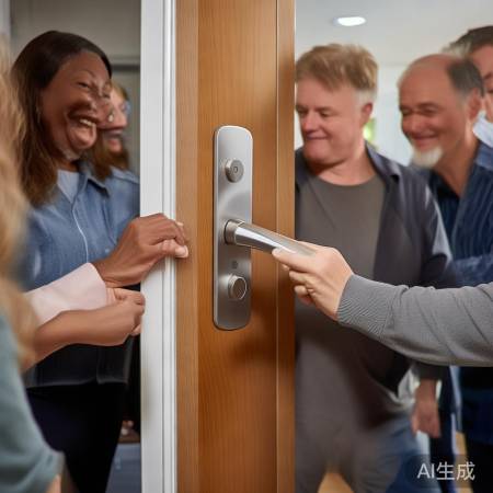 指纹锁安装便捷，美观又安全。