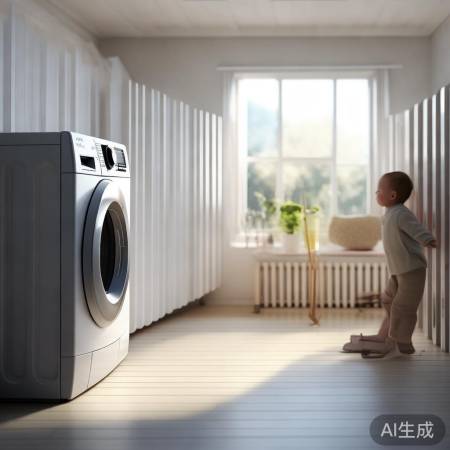 “洗衣机高置，安全防孩子触”