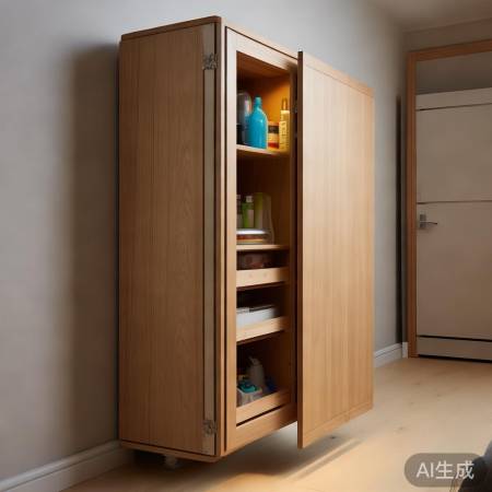 壁挂炉下巧用隐藏式收纳,空间整