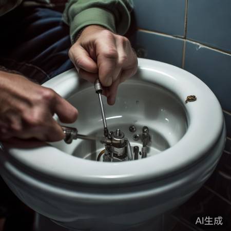 马桶换头，水箱下方螺丝卸下