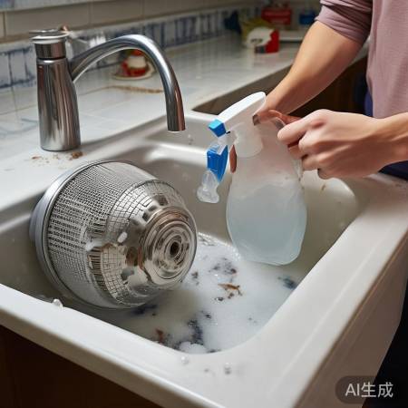 洗衣机过滤网定期清洗，衣物预漂