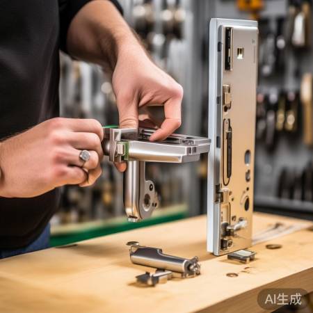 安装锁体配件，按说明指引。