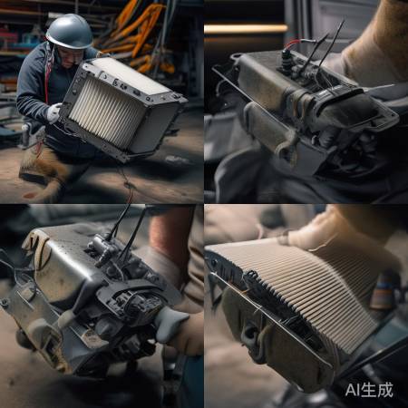 安装新空气格，拧紧螺丝固定。