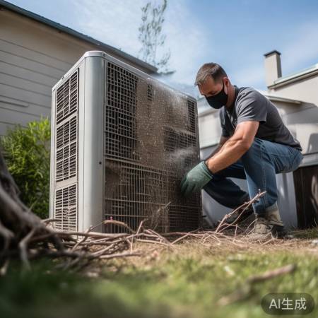 空调散热不良，定期清理，通风顺