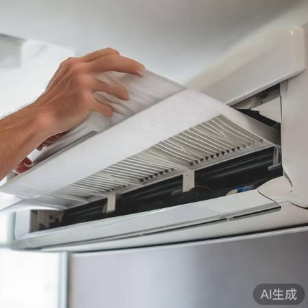 重新安装干净滤网，加固空调滤网