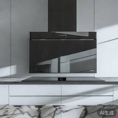 美的9993油烟机,封闭设计,