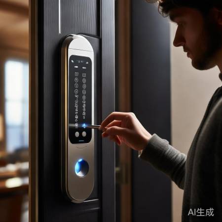 指纹锁支持密码，便捷解锁。