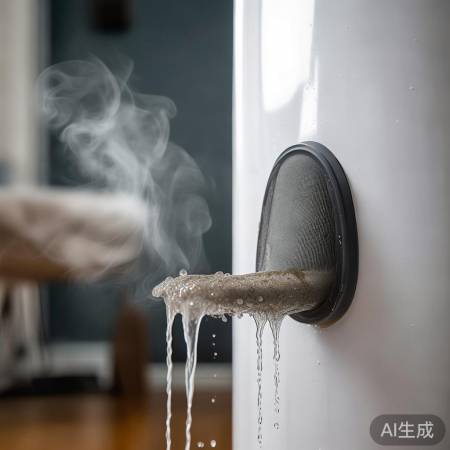 热水器滤网堵塞，进水不畅。