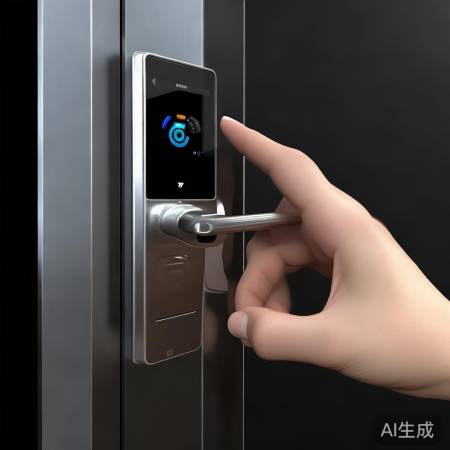 指纹锁设置，点击齿轮图标。