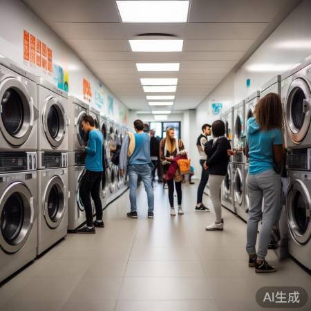 高校洗衣房，轻松解决洗衣难。