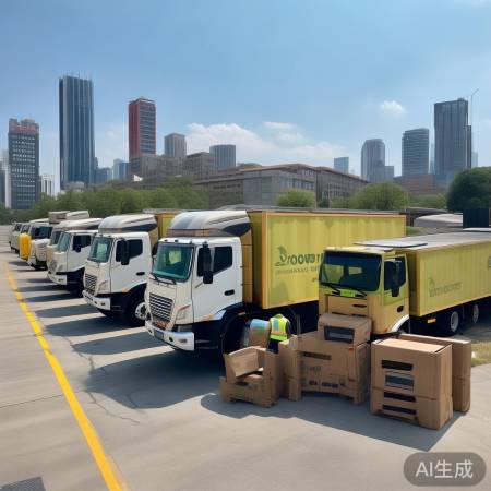 电商发展，环保配送，美好生活。